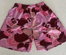 Eric Emanuel EE Basic Shorts Heart Pastel Valentines Pattern Large Mesh Gym