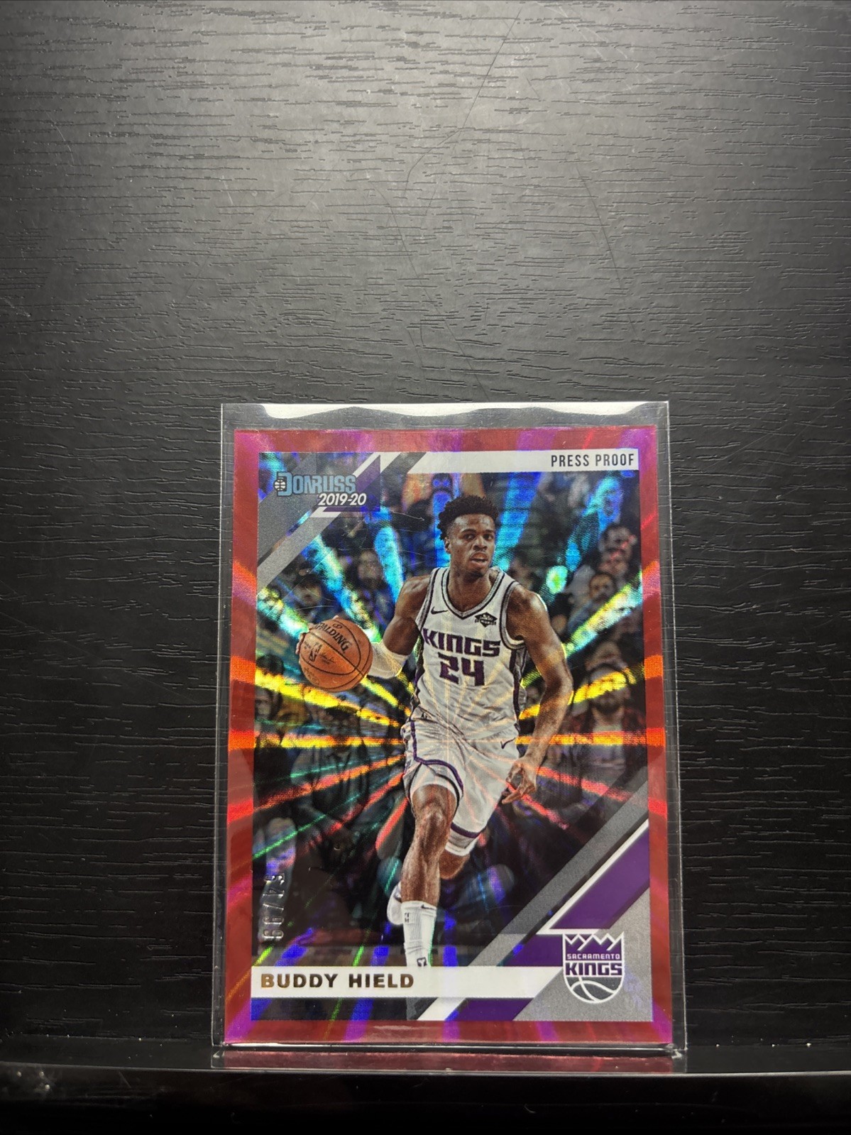 Buddy Hield 2019-20 Panini Donruss Press Proof Red Laser /99 #175 Kings
