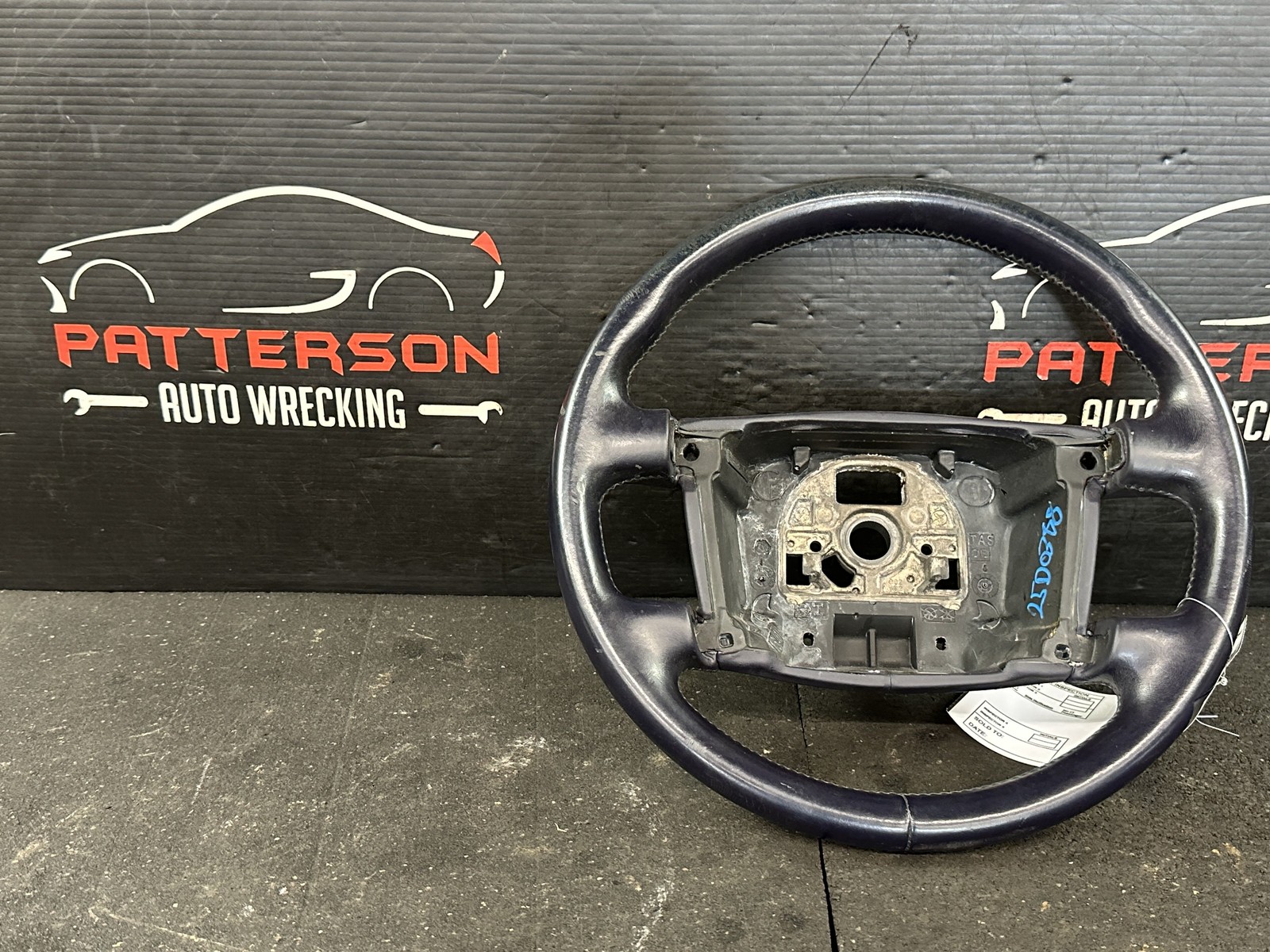 03-10 BENTLEY CONTINENTAL BLACK LEATHER WRAPPED STEERING WHEEL