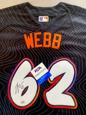 GIANTS- LOGAN WEBB AUTOGRAPH #62 NIKE CITY CONNECT JERSEY PSA AQ14157