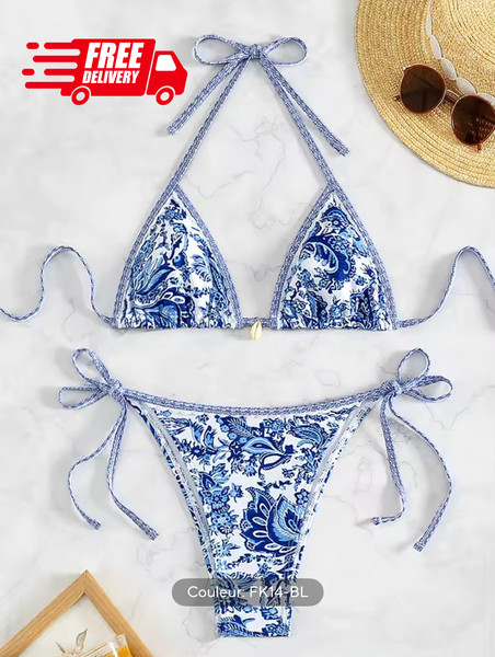 Women Sexy Bikini Set Push Up Padded Bra Thong 2 Piece Swimsuit Swimwear Summer