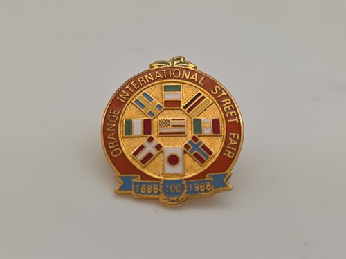 Orange International Street Fair 1988 Orange County California Lapel Pin Vintage