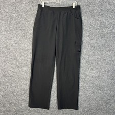 Chicos Zenergy Womens Cargo Track Pants Size Medium Black Pockets Sporty Casual