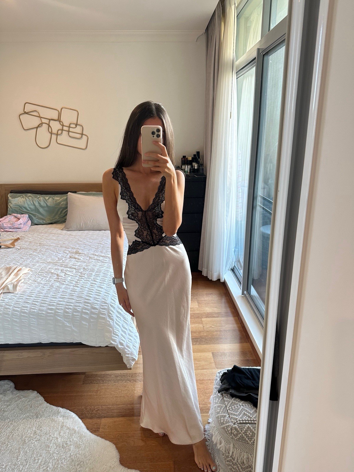 Bec and Bridge Allegra Lace Trim Dress in Sand Size 6 RRP $380 New With Tags