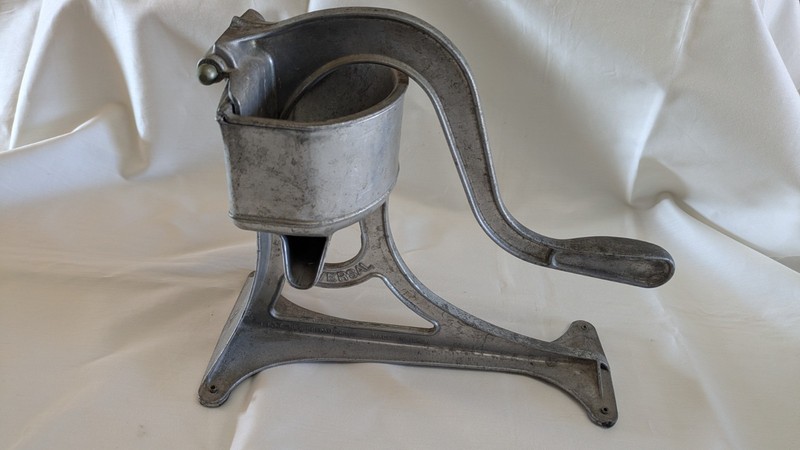Vintage Universal Aluminum Hand Press Stand Juicer 89942