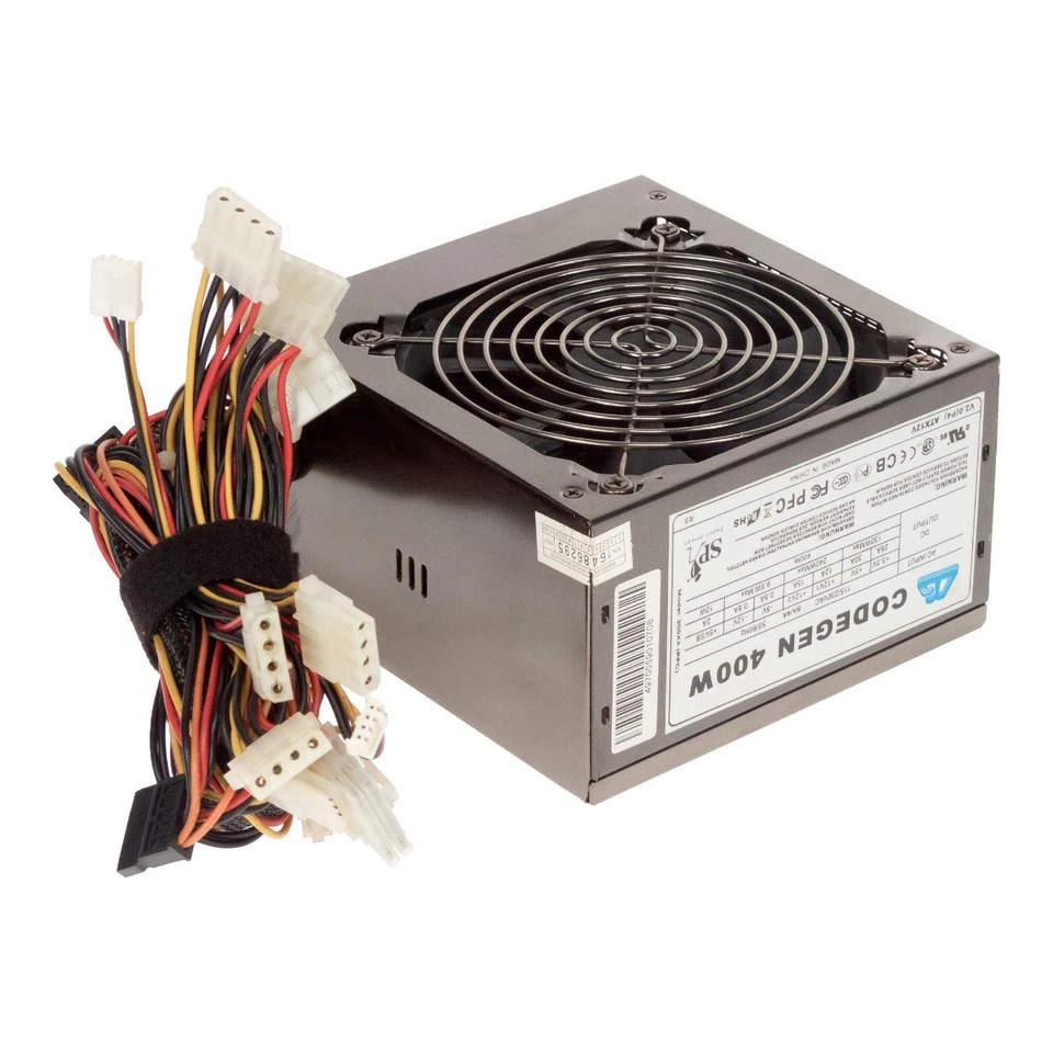 Alimentatore CODEGEN 300XX (PFC) 400W ATX 20+4-PIN SATA MOLEX FDD ATX12V - Immagine 2 di 3