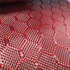 3K 240gsm meter red football honeycomb patterned carbon fiber fabric100cmx50cm.