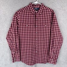 Vintage Polo Ralph Lauren Classic Western Pearl Snap Shirt Red Plaid Men's XL