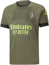 Image of NWT Puma AC Milan 22/23 Third Jersey Replica Football Shirt Top Mens XL Green