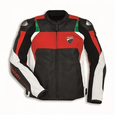 Neue Ducati Motorrad Rennrad Lederjacke, MotoGP Racing Motorbike Lederjacke. - Bild 1 von 4