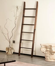 Blanket Ladder for the Living Room 6-Tier, Wooden Decorative Quilt Holder for Be
