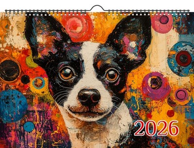 2026 Wall Calendar ~ Loyal Companions: Expressive Dog Portraits in Vibrant