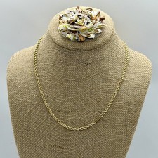 14K Yellow Gold Rope Chain Necklace 18” 3mm 15.555g Heavy Vintage