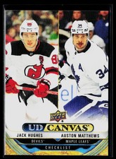 2024-25 Upper Deck #C210 Jack Hughes / Auston Matthews UD Canvas