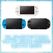SONY PS Vita PCH-2000 Console Wi-Fi model Various Colors /w Box Tested JP Used