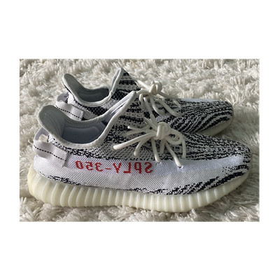 adidas Yeezy Boost 350 V2 Zebra CP9654 WHITE/CORE BLACK/RED Men's WORN TWICE. 