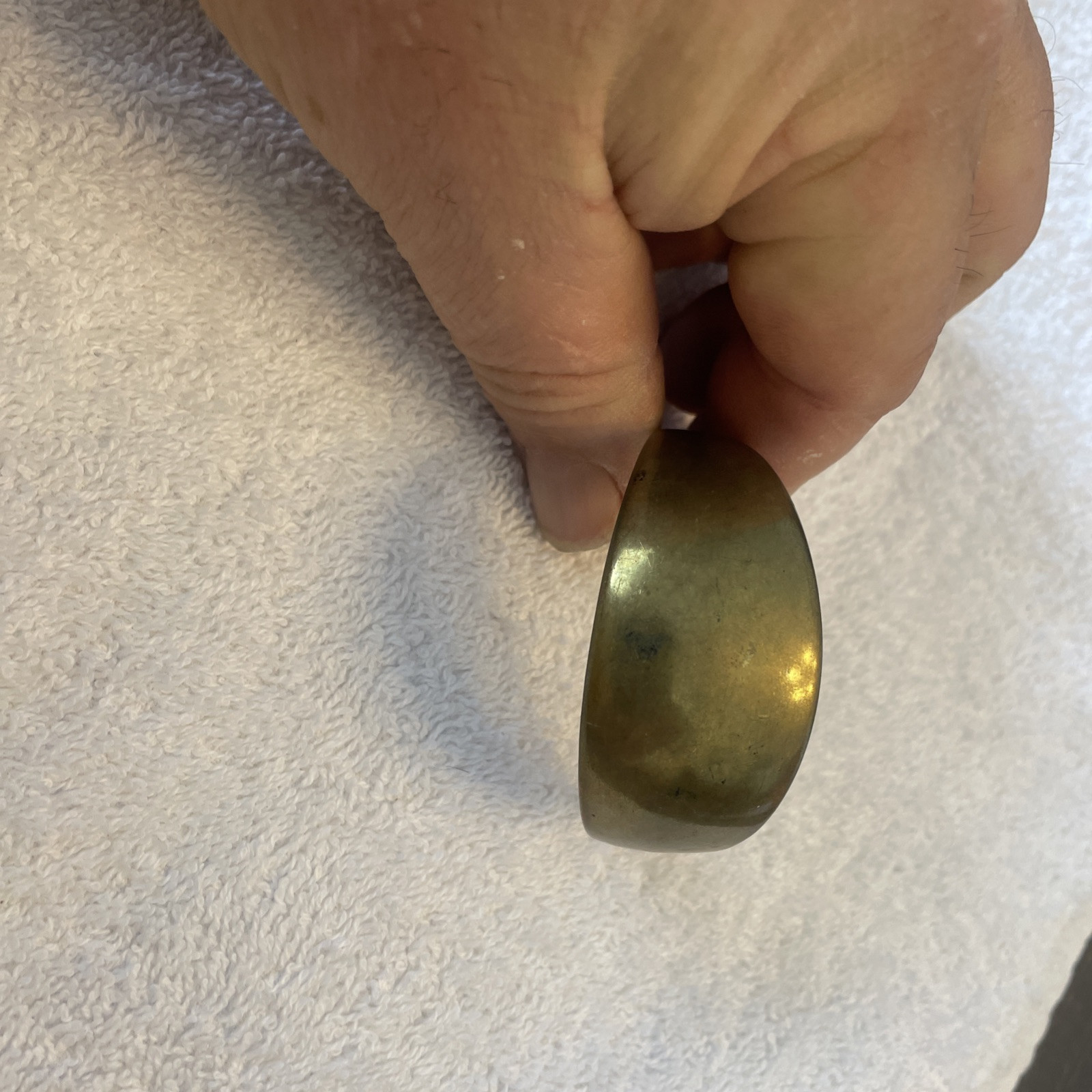 Hand-wrought solid brass cuff bracelet - image 3