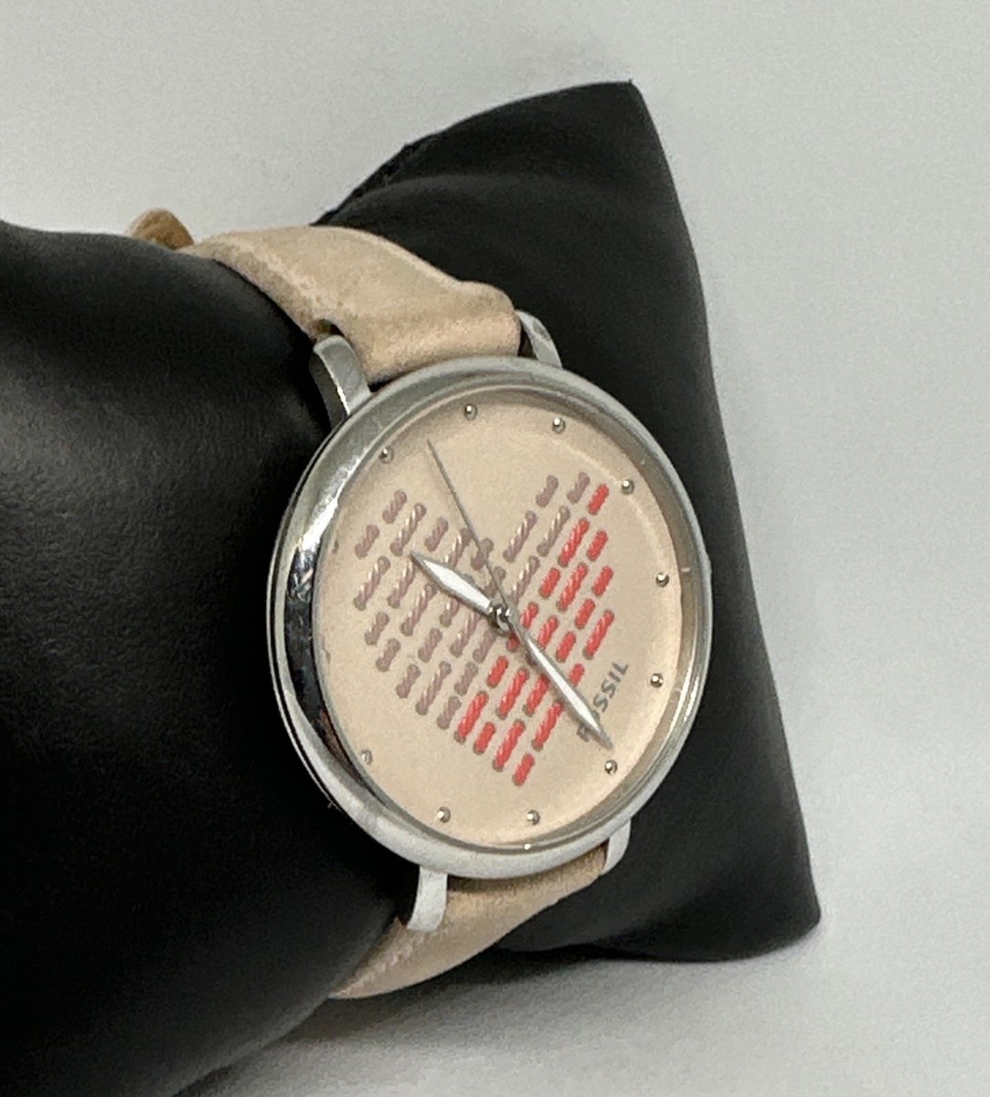 ept ♥ COURT/追跡付 Fossil Jacqueline ES4153 Women's Beige Leather Analog Dial