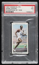 1937 Champions of 1936 Tobacco Ogden's Jesse Owens #3 PSA 7 11bd