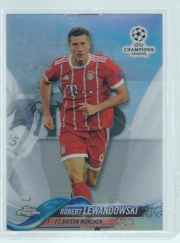 ROBERT LEWANDOWSKI 2017-18 TOPPS CHROME CHAMPIONS LEAGUE REFRACTOR #78