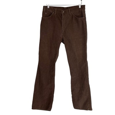 Vintage Levi Strauss & Co Mens Brown Corduroy Pants Size 36x31 Flare Leg