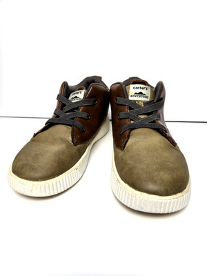 Carter's Boys Adventure Boots Shoes Size 2M Two Tone Brown Slip -On Willis