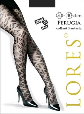 Lores Perugia women's ladies elegant geometric fancy pantyhose tights 20 Den
