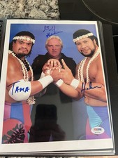 WWE Bobby Heenan Triple Autographed 8x10 Wrestling Photo JSA Certified