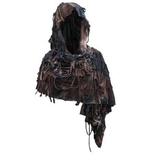 Wrap Dune Wasteland Hooded Shawl W Viking Brooch Cowl Scarf Rogue Medieval Cape