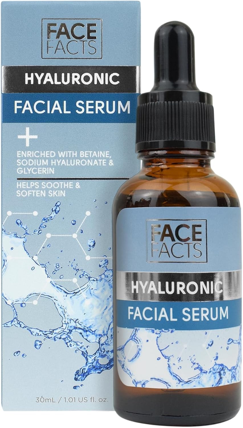 Face Facts Hyaluronic Facial Serum | Sodium Hyaluronate + Glycerin + Betaine |
