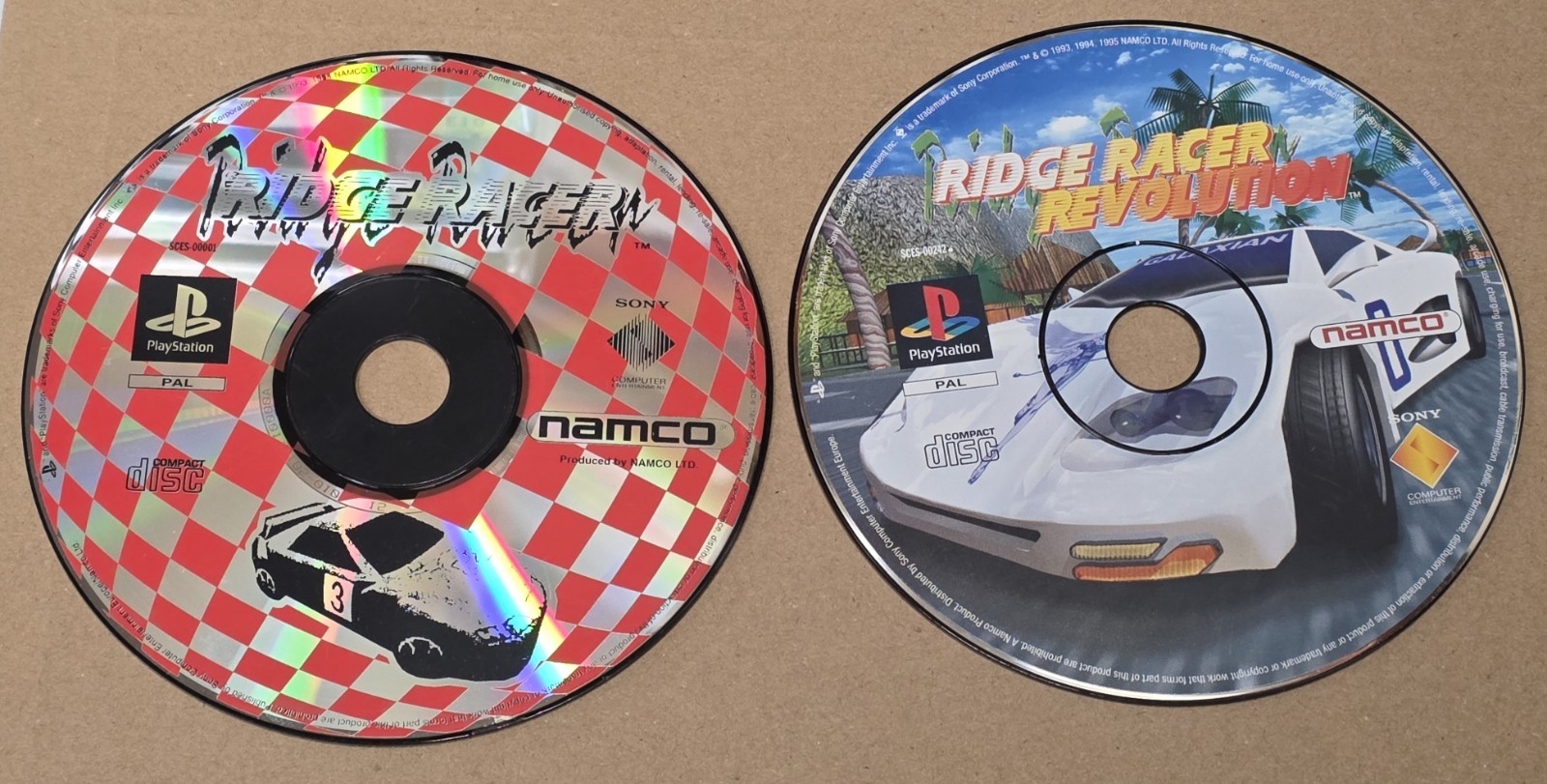 Ridge Racer & Ridge Racer Revolution PS1 Discs Only Perfect Working Order