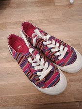 Rocket Dog Jazzin Rainbow Sneakers Multicolored White Lace, Size 6