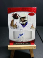 Avery Williams Auto 2021 Sage Football Red Foil Autograph SSP RC