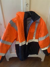 Ergodyne Tenacious Workgear Saftey Jacket Size Xl Relector Zip Pockets Orange