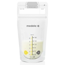 Medela 200x 6oz Breast Milk Storage Bags Self-Standing Pre-Sealed Flat Profile