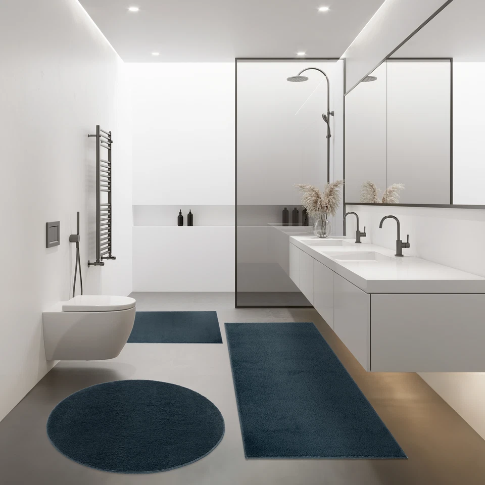 Moderne Badematte Badezimmer Teppich Shaggy Weich In Versch. Größen u. Farben