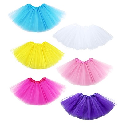  6PCS Girl Ballet Tutu Skirt Chiffon Ballet Dance Practice Wrap Skirt for Kids