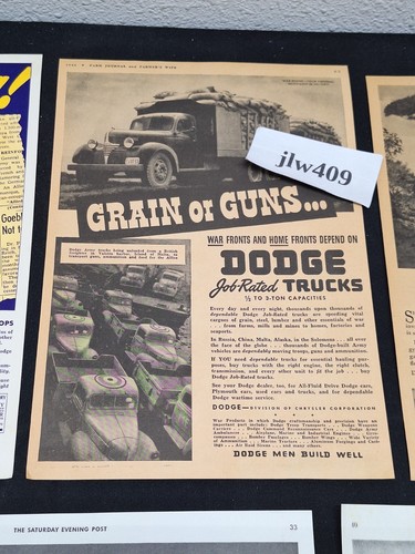 10 Vintage 1943 DODGE TRUCK ADS Original Print Ad Literature - Picture 4 of 11