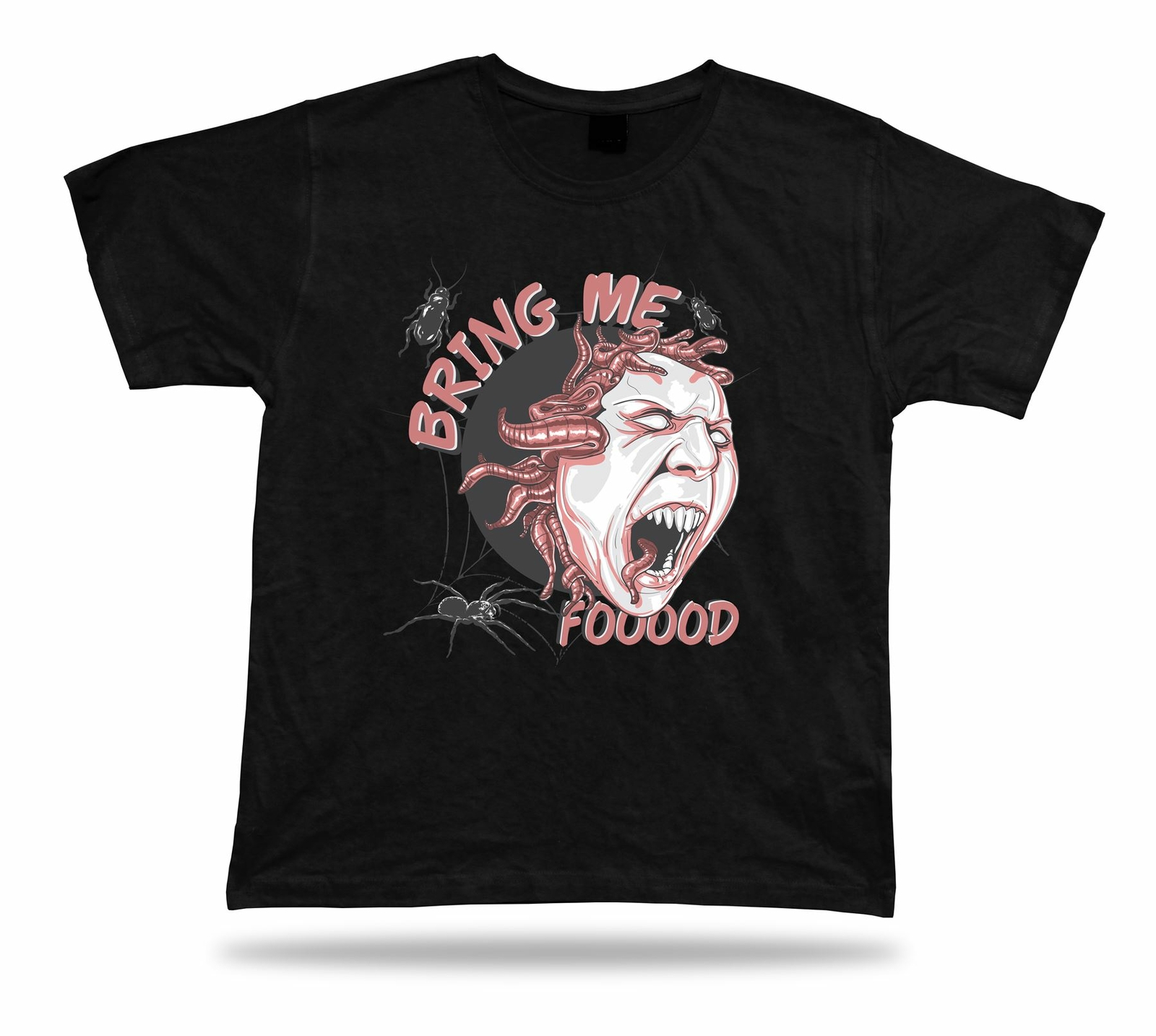 Tshirt Tee Shirt Birthday Gift Idea Horror Face Monster Tentacles Spider Web-image