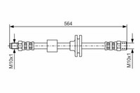 2X Bremsschlauch Vorne Links Rechts Bosch 1 987 476 752 FüR MERCEDES-BENZ
