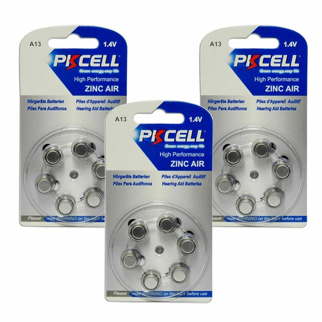 Zinc Air Size 13 Hearing Aid Battery PR48 ZA13 13AE R13ZA 1.4V