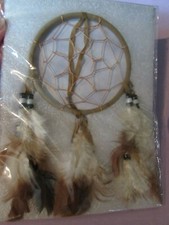 NEW/pkg 4" round Dreamcatcher - about 7" long. Includes legend of Dreamcatcher.