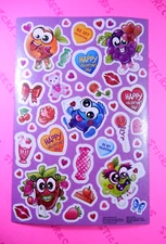 Valentine's Day Desserts, Candy & Fruit Scented Glittery Stickers Scentos