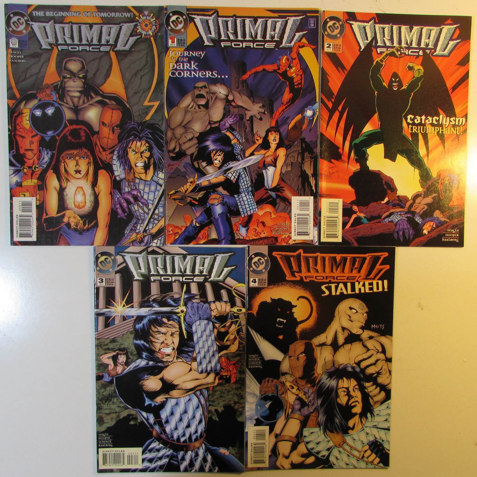 1994 Primal Force Lot of 5 #0,1,2,3,4 DC Comics 1st Print Comic Books