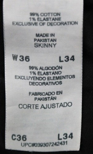 Men's 2013 Levi's Signature Skinny Jeans Stretch Blue Black Sz 36x34 (Msr 36x31) - Picture 4 of 10