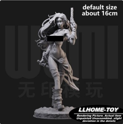 Game Monica Gun Sword Fight Resin 3D Print GK Figure DIY Model Unpainted