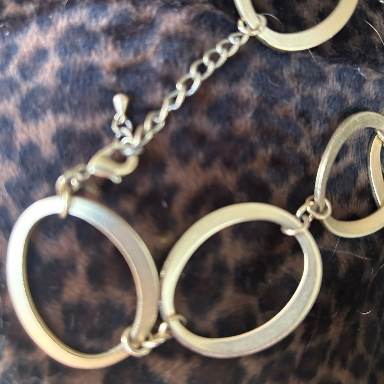 Gold Tone Large Oval Link Statement Necklace Adju… - image 8