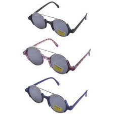 VINTAGE 1980s Deadstock Round Lennon Sunglasses Steampunk Bar UV400 BNWT NEW