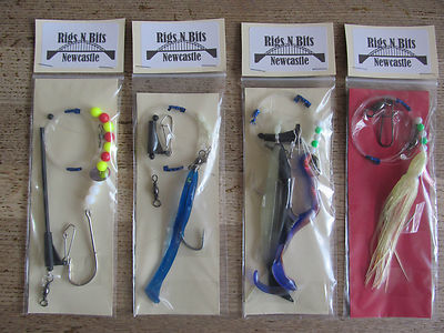 Meeresangeln Rigs x 4: Dorsch Rigs - Aal Rigs - GUTE ZUVERLÄSSIGE HOCHSEE BOOT RIGS