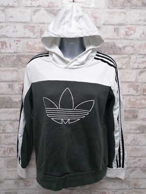 Adidas Girls Originals Trefoil hoodie Black And Gray Condition